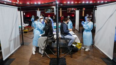 Concert-goers are tested for COVID-19 ahead of a 5,000-strong audience at a concert in Barcelona